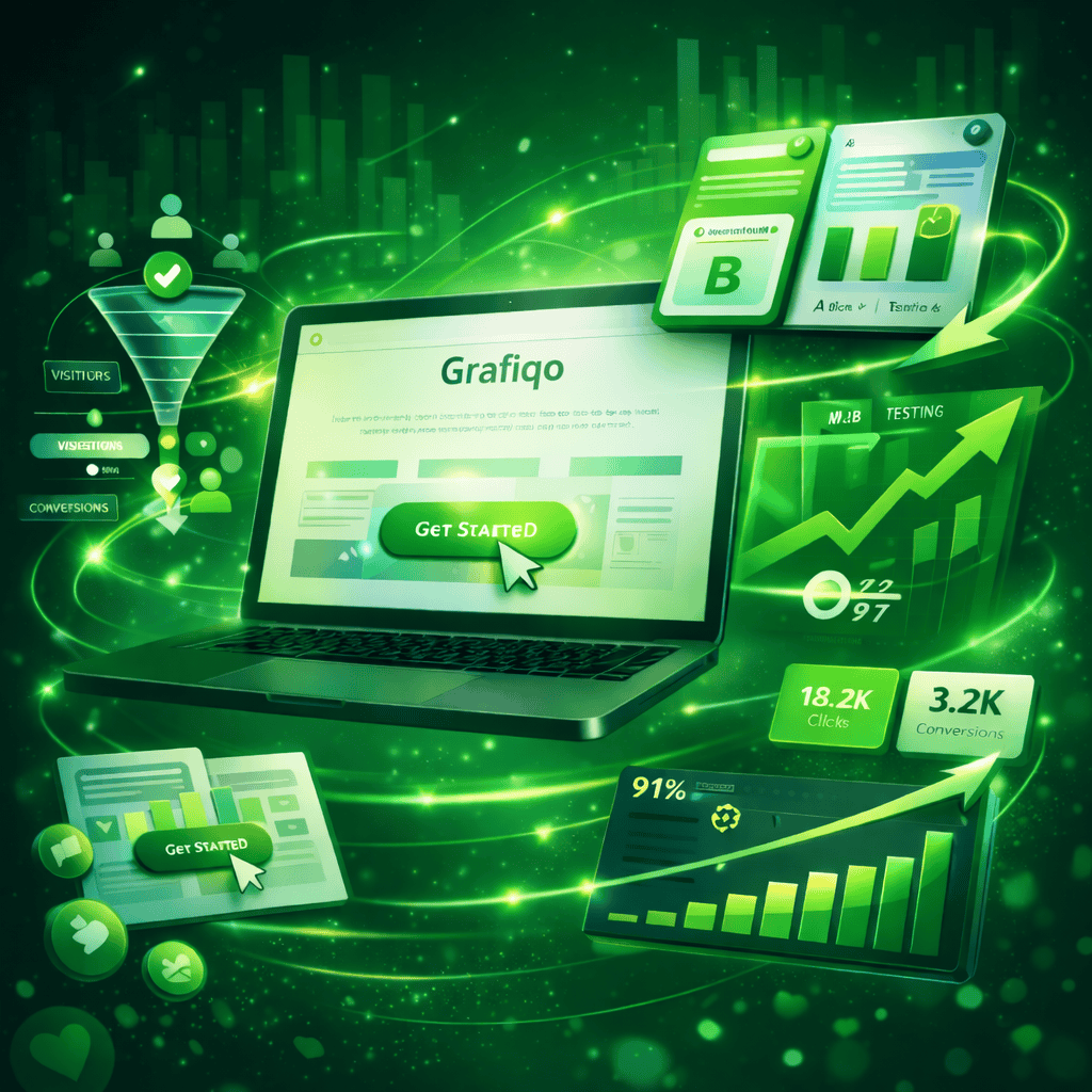 Conversion rate optimization dashboard with analytics, A/B testing and growth metrics.